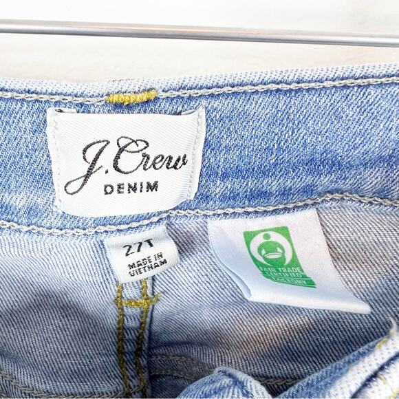 J. Crew 9” Toothpick High Waist Skinny Jeans 27 Tall Blue - Picture 6 of 7